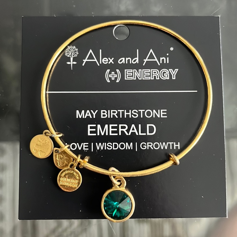 Alex and Ani - May Birthstone Charm Bangle, Emerald